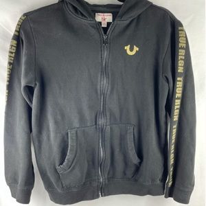 True religion black hoodie size large
